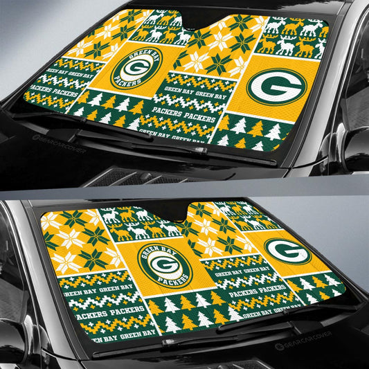 Green Bay Packers Car Sunshade Custom Ugly Style Car Accessories - Gearcarcover - 2