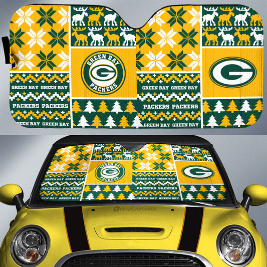 Green Bay Packers Car Sunshade Custom Ugly Style Car Accessories - Gearcarcover - 1