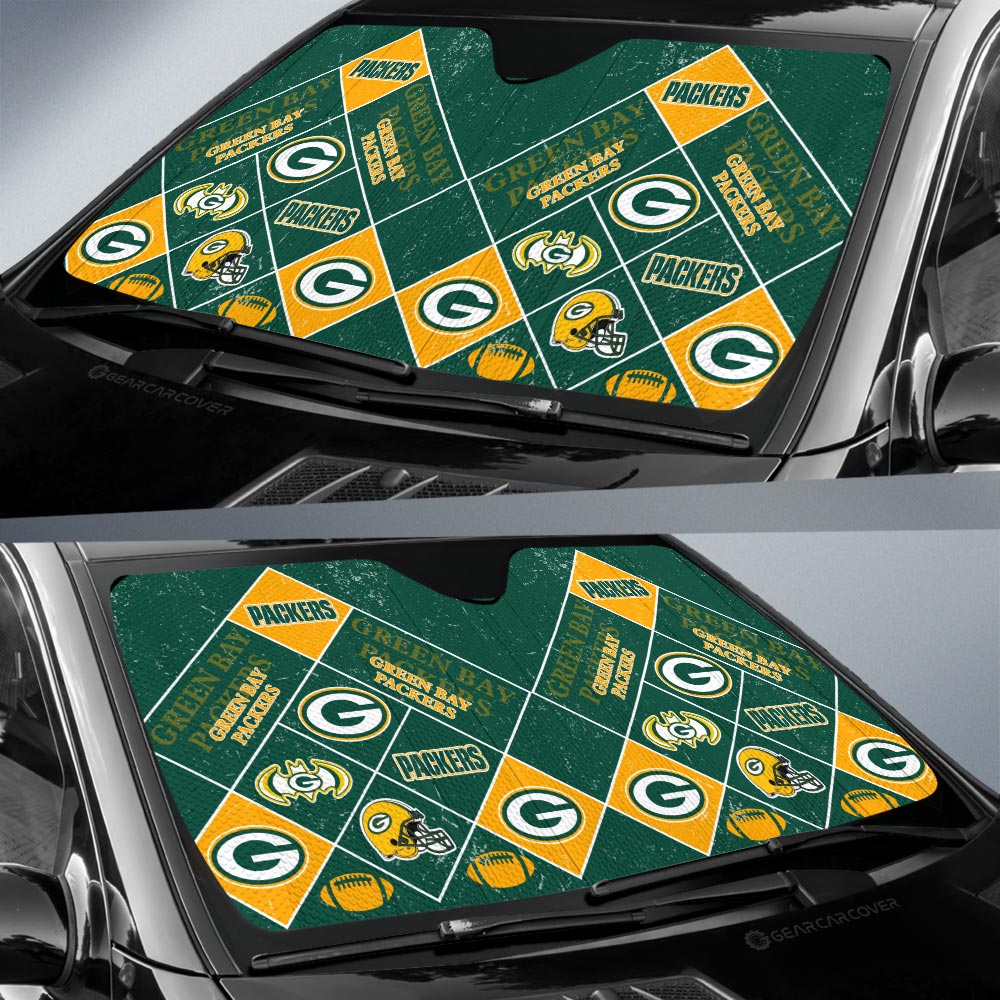Green Bay Packers Car Sunshade Sporty Team Collection - Gearcarcover - 2