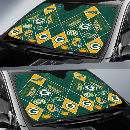 Green Bay Packers Car Sunshade Sporty Team Collection - Gearcarcover - 2