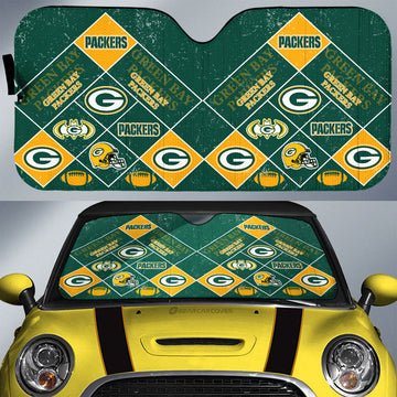 Green Bay Packers Car Sunshade Sporty Team Collection - Gearcarcover - 1
