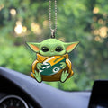 Green Bay Packers Ornament Baby Yoda Car Accessories - Gearcarcover - 2