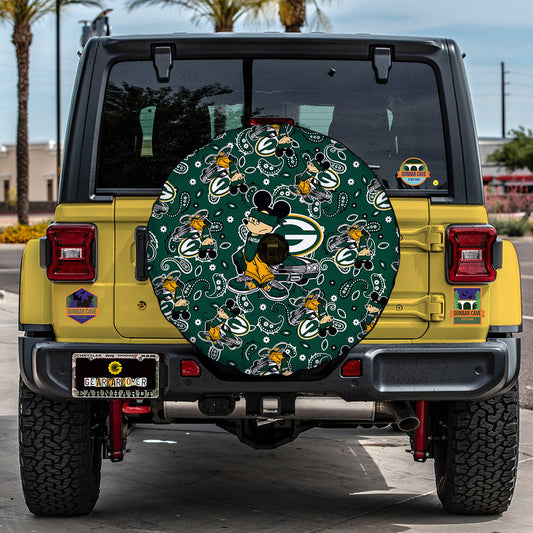 Green Bay Packers Spare Tire Covers Camera Hole Cartoon Theme Collection - Gearcarcover - 2