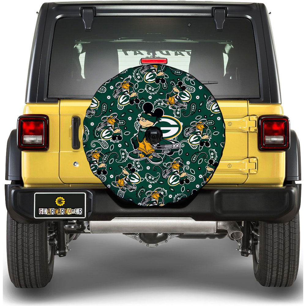 Green Bay Packers Spare Tire Covers Camera Hole Cartoon Theme Collection - Gearcarcover - 1