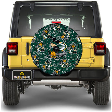 Green Bay Packers Spare Tire Covers Camera Hole Cartoon Theme Collection - Gearcarcover - 1