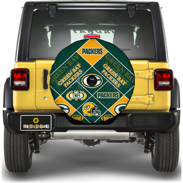 Green Bay Packers Spare Tire Covers Camera Hole Sporty Team Collection - Gearcarcover - 1