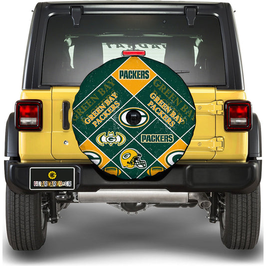 Green Bay Packers Spare Tire Covers Camera Hole Sporty Team Collection - Gearcarcover - 1