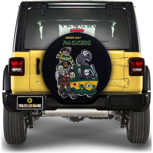 Green Bay Packers Spare Tire Covers Horror Characters Car Accessories - Gearcarcover - 1
