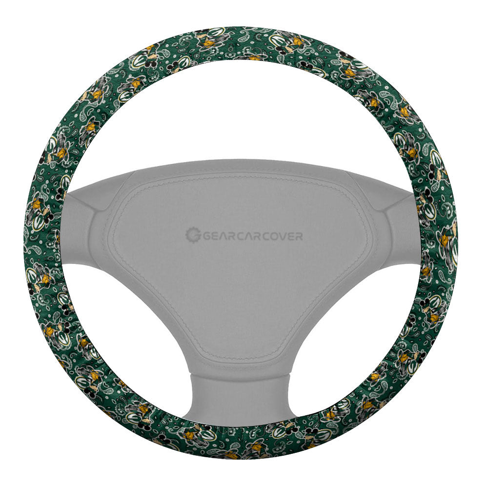 Green Bay Packers Steering Wheel Cover Cartoon Theme Collection - Gearcarcover - 2