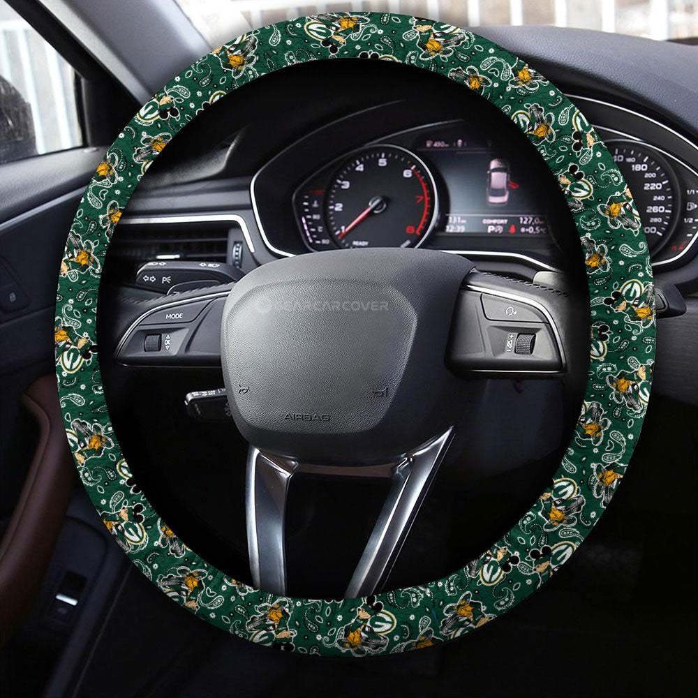 Green Bay Packers Steering Wheel Cover Cartoon Theme Collection - Gearcarcover - 4