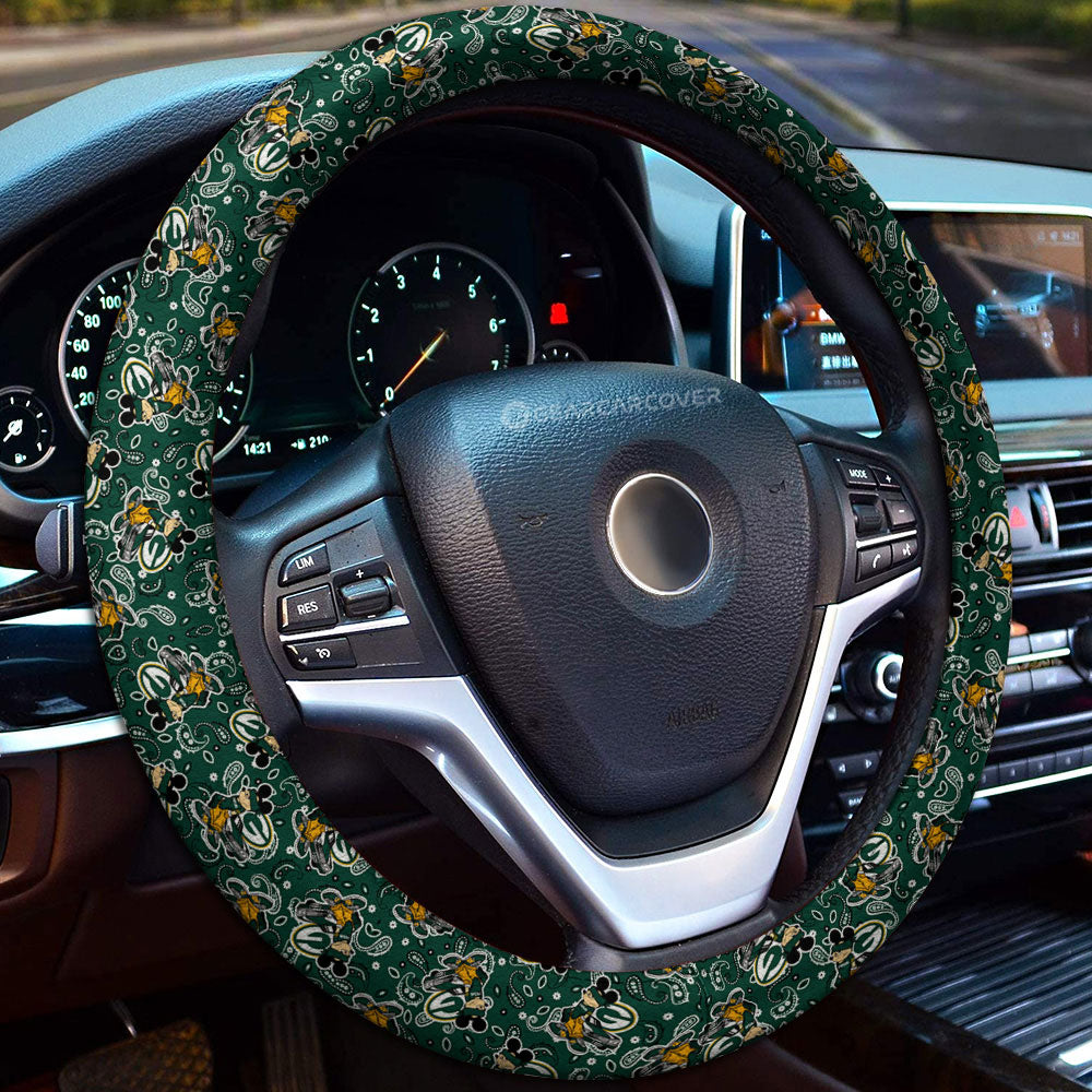 Green Bay Packers Steering Wheel Cover Cartoon Theme Collection - Gearcarcover - 1