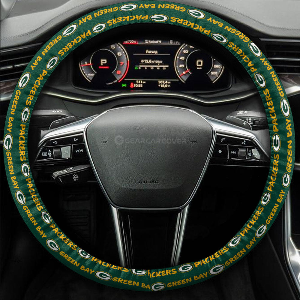 Green Bay Packers Steering Wheel Cover Sporty Team Collection - Gearcarcover - 3