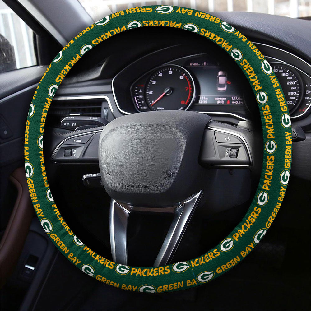Green Bay Packers Steering Wheel Cover Sporty Team Collection - Gearcarcover - 4