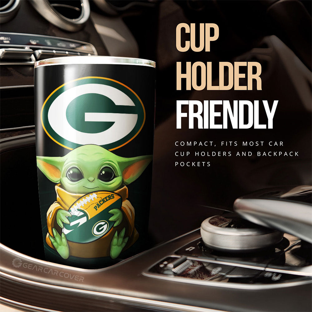 Green Bay Packers Tumbler Cup Custom Car Accessories For Fan - Gearcarcover - 3