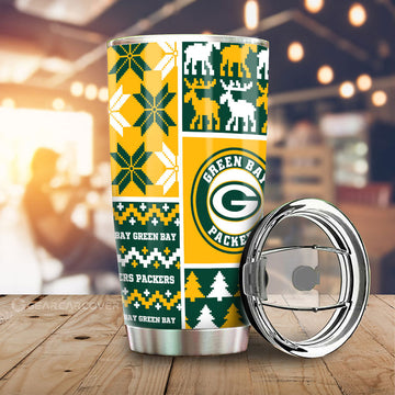 Green Bay Packers Tumbler Cup Custom Ugly Style Car Accessories - Gearcarcover - 1