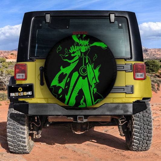 Green Bijuu Mode Spare Tire Cover Custom Anime - Gearcarcover - 2