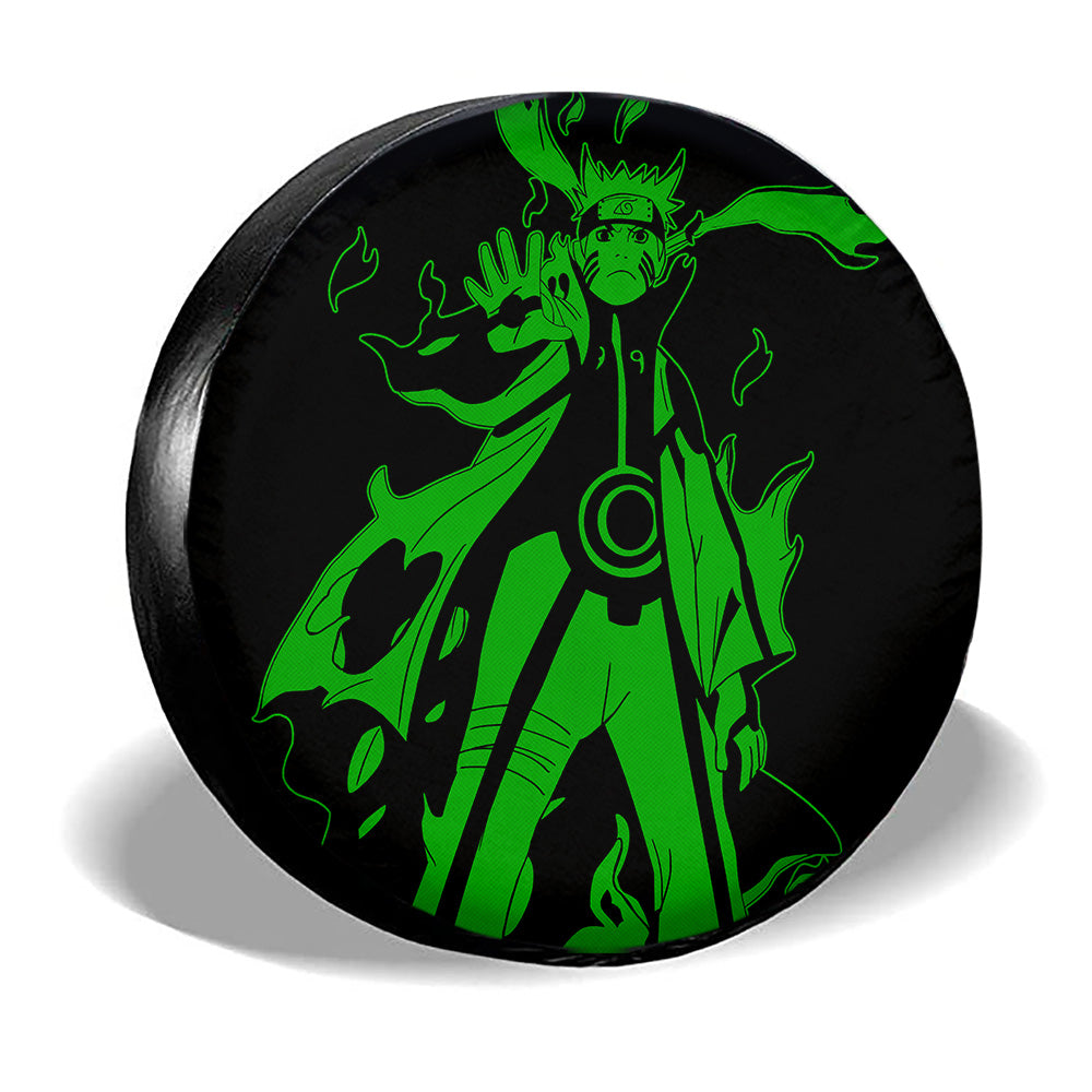 Green Bijuu Mode Spare Tire Cover Custom Anime - Gearcarcover - 3