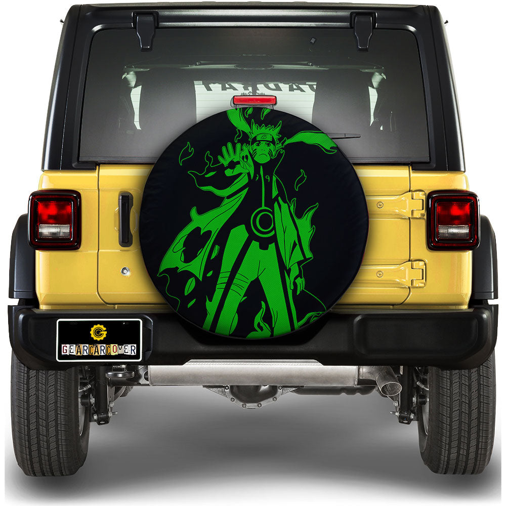 Green Bijuu Mode Spare Tire Cover Custom Anime - Gearcarcover - 1