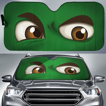 Green Challenging Car Eyes Sun Shade Custom Funny Car Accessories - Gearcarcover - 1