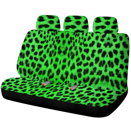 Green Cheetah Print Car Back Seat Covers Custom - Gearcarcover - 1