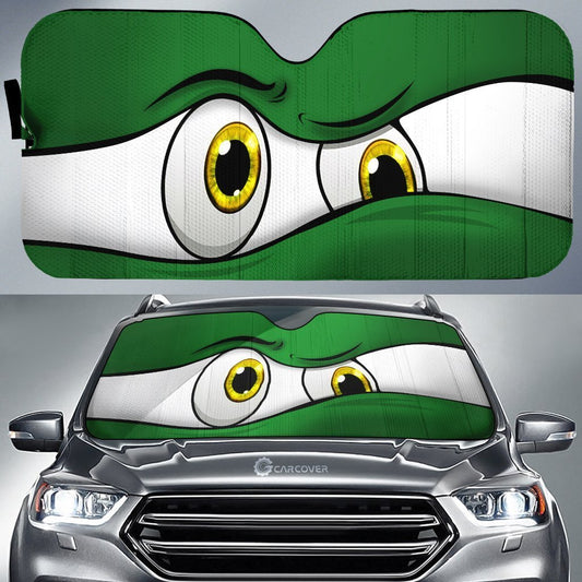Green Curious Car Eyes Sun Shade Custom Car Accessories Funny Gifts - Gearcarcover - 1