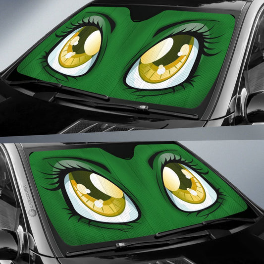 Green Cute Car Eyes Sun Shade Custom Cool Car Accessories - Gearcarcover - 2