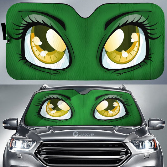 Green Cute Car Eyes Sun Shade Custom Cool Car Accessories - Gearcarcover - 1