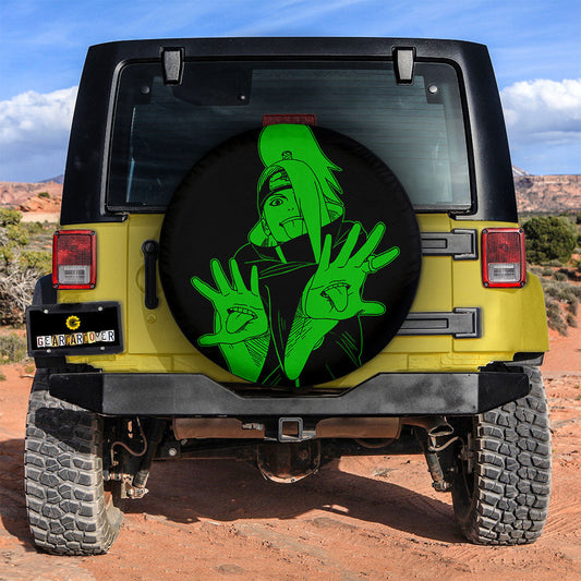 Green Deidara Spare Tire Cover Custom Anime - Gearcarcover - 2