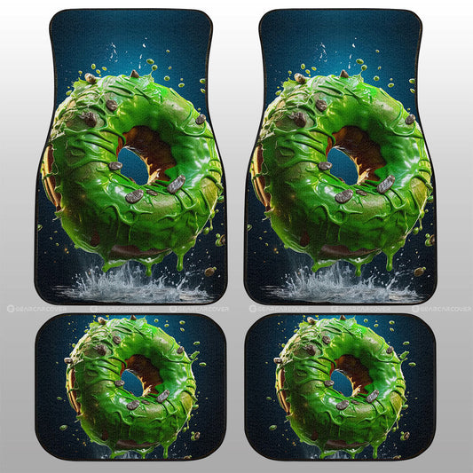 Green Donuts Car Floor Mats Custom Girly Pattern Car Accessories - Gearcarcover - 1