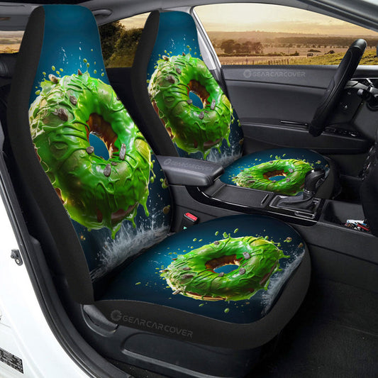 Green Donuts Car Seat Covers Custom Girly Pattern Car Accessories - Gearcarcover - 2