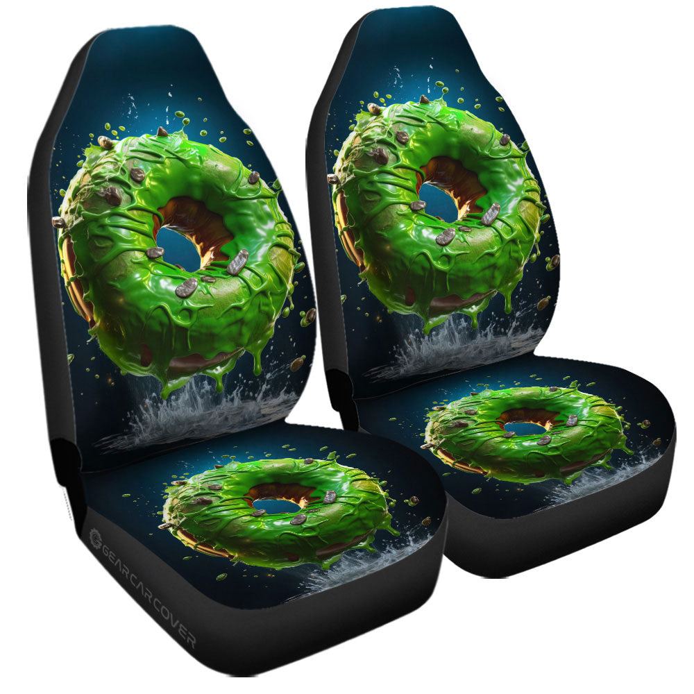 Green Donuts Car Seat Covers Custom Girly Pattern Car Accessories - Gearcarcover - 3