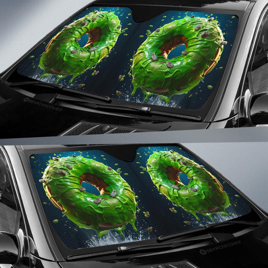 Green Donuts Car Sunshade Custom Girly Pattern Car Accessories - Gearcarcover - 2