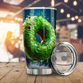 Green Donuts Tumbler Cup Custom Girly Pattern Car Accessories - Gearcarcover - 1