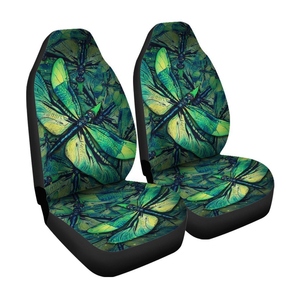 Green Dragonfly Car Seat Covers Custom Green Car Accessories - Gearcarcover - 3