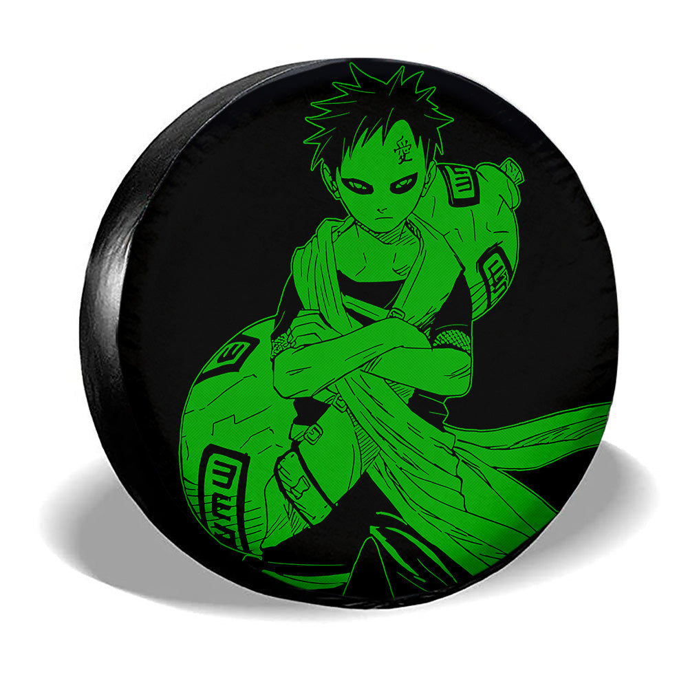 Green Gaara Spare Tire Cover Custom Anime - Gearcarcover - 3