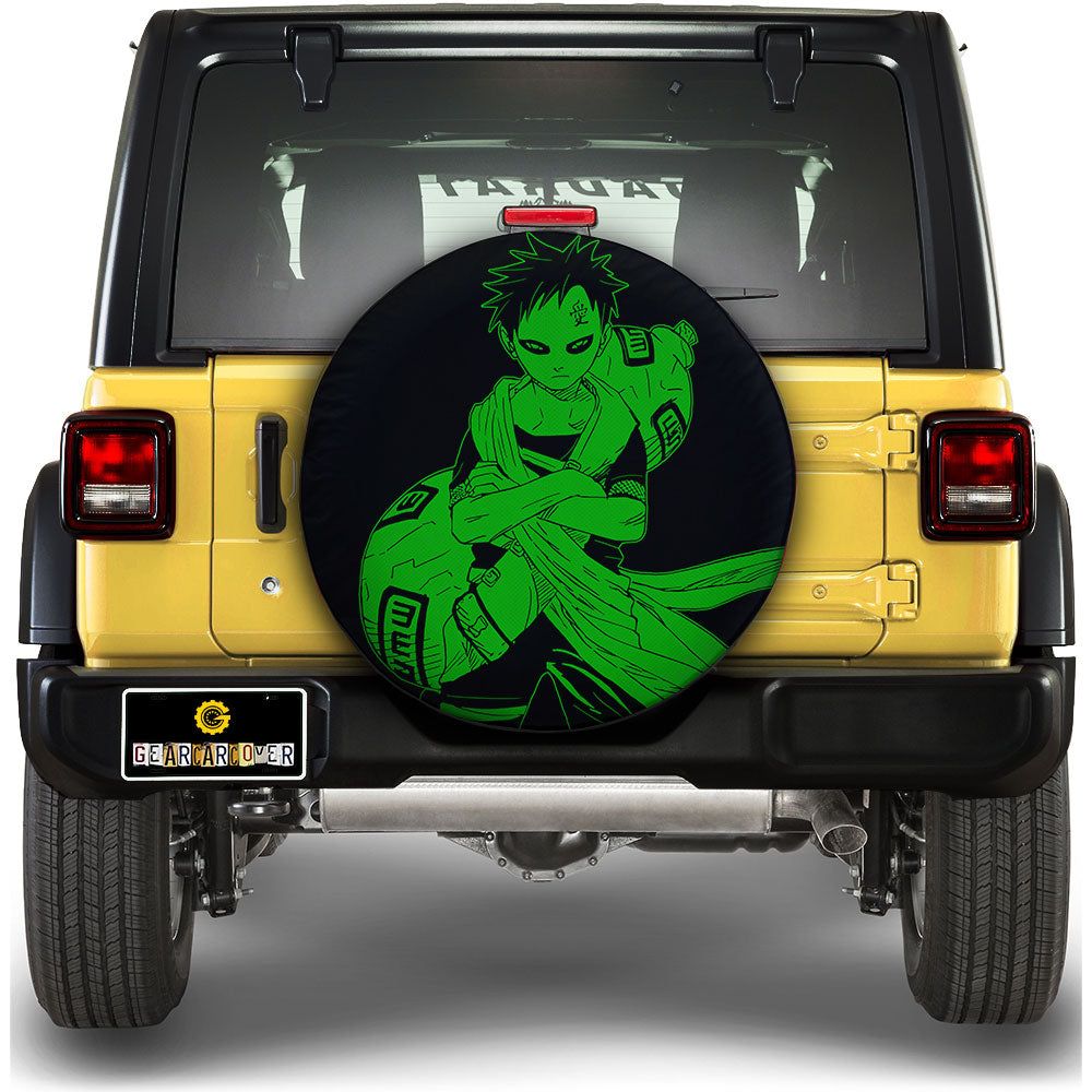 Green Gaara Spare Tire Cover Custom Anime - Gearcarcover - 1