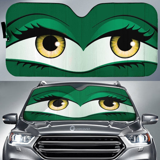 Green Glam Car Eyes Sun Shade Custom Cute Eyes Car Accessories - Gearcarcover - 1