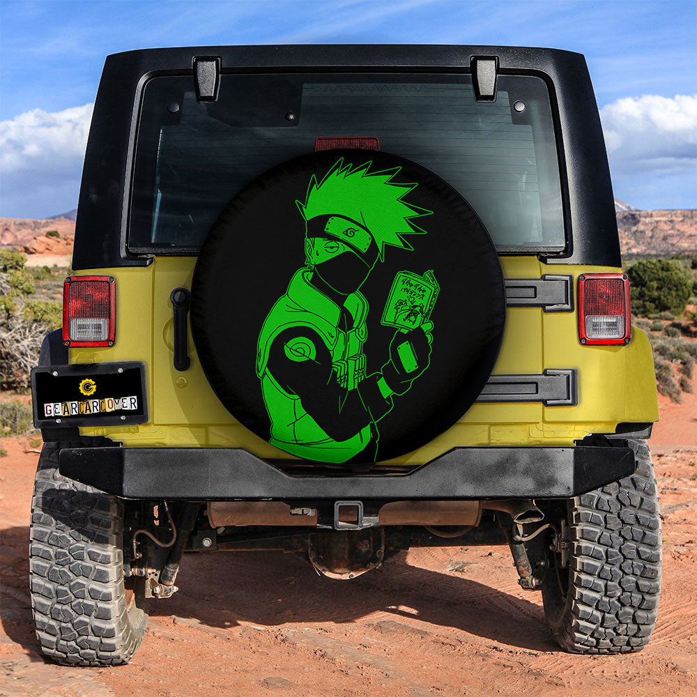 Green Kakashi Spare Tire Cover Custom Anime - Gearcarcover - 2