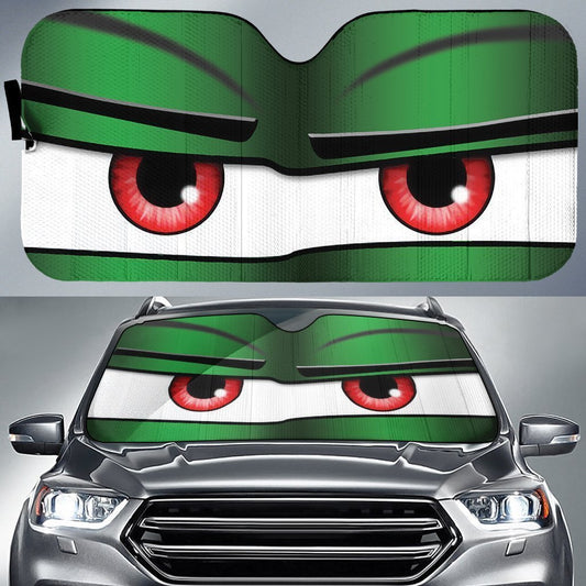 Green Suspicious Car Eyes Sun Shade Custom Car Accessories - Gearcarcover - 1