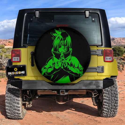 Green Uchiha Sasuke Spare Tire Cover Custom NRT - Gearcarcover - 2