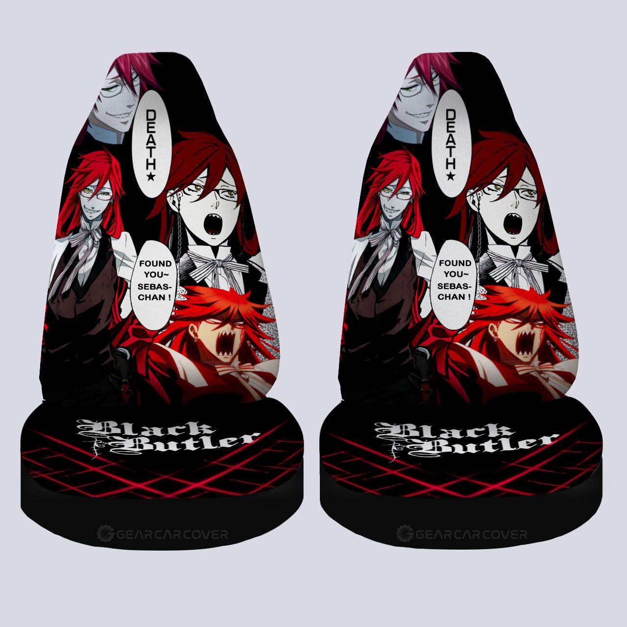 Grell Sutcliff Car Seat Covers Custom Black Butler Car Accessories - Gearcarcover - 4