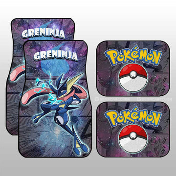 Greninja Car Floor Mats Custom Galaxy Manga Style - Gearcarcover - 1