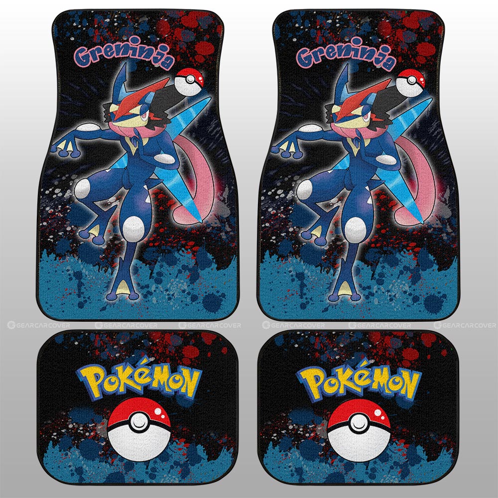 Greninja Car Floor Mats Custom Tie Dye Style Anime Car Accessories - Gearcarcover - 2