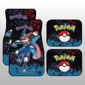 Greninja Car Floor Mats Custom Tie Dye Style Anime Car Accessories - Gearcarcover - 1