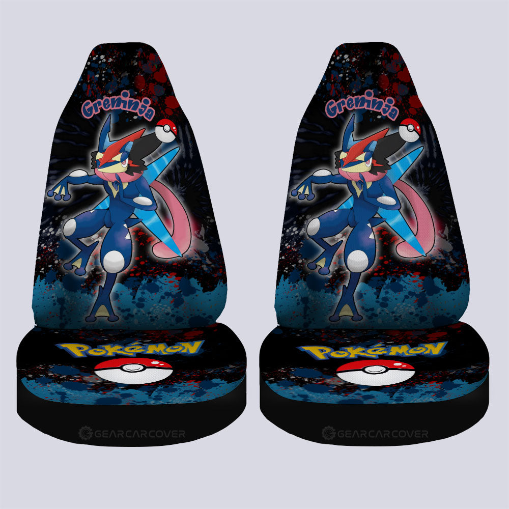 Greninja Car Seat Covers Custom Tie Dye Style Anime Car Accessories - Gearcarcover - 4