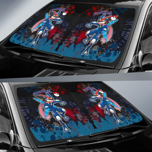 Greninja Car Sunshade Custom Tie Dye Style Anime Car Accessories - Gearcarcover - 2