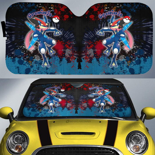 Greninja Car Sunshade Custom Tie Dye Style Anime Car Accessories - Gearcarcover - 1
