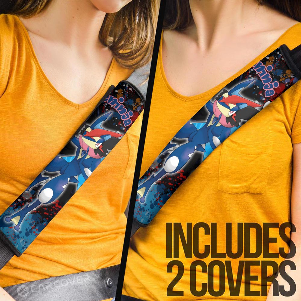 Greninja Seat Belt Covers Custom Tie Dye Style Car Accessories - Gearcarcover - 3
