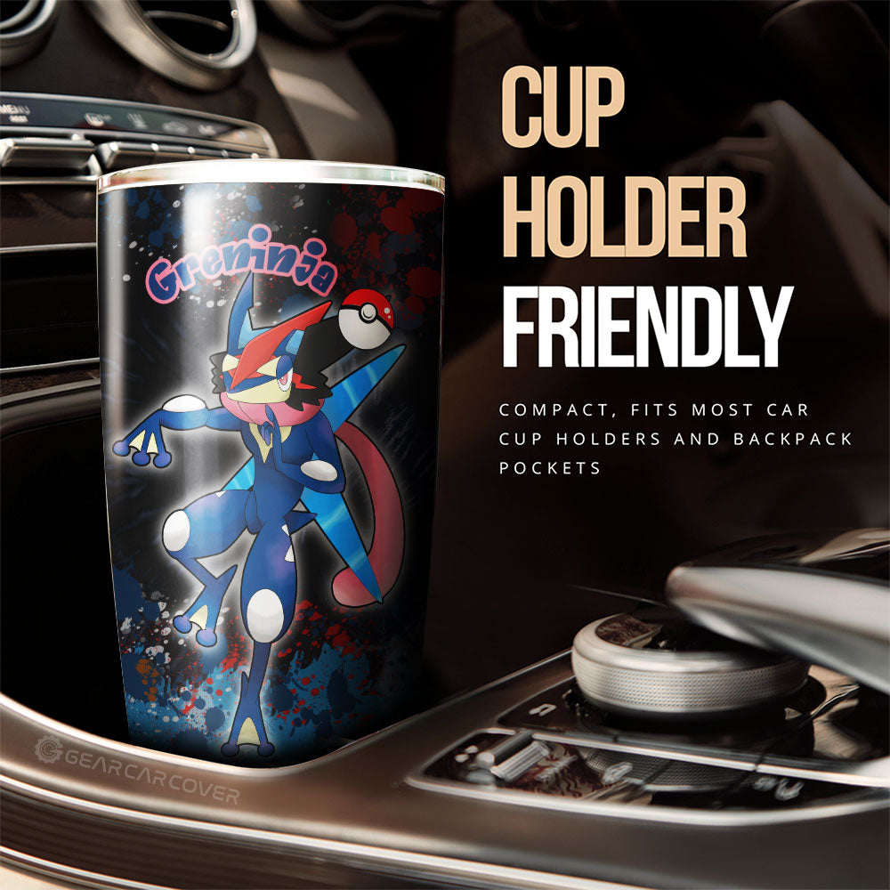 Greninja Tumbler Cup Custom Tie Dye Style Anime Car Accessories - Gearcarcover - 2