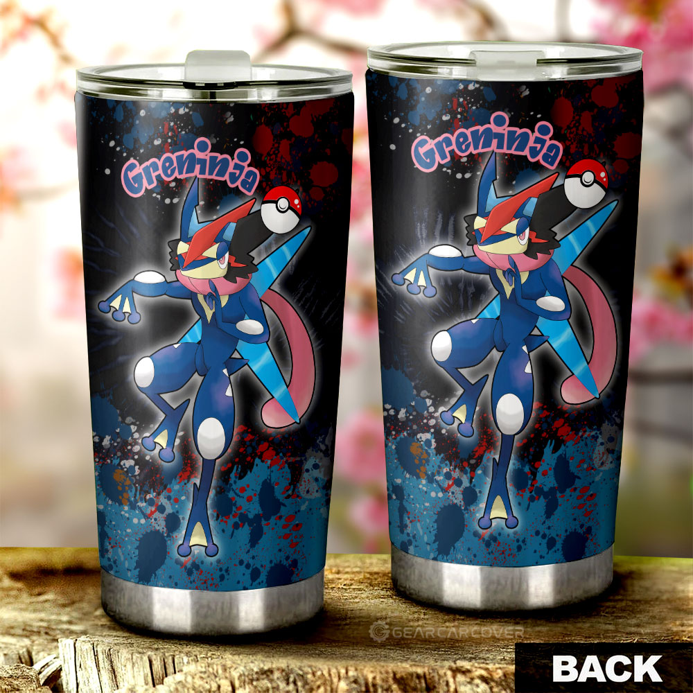 Greninja Tumbler Cup Custom Tie Dye Style Anime Car Accessories - Gearcarcover - 3